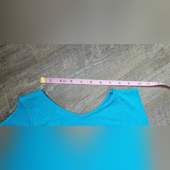 Jones New York Cold Sholder Tee Women's XL Blue w/Silver Accent Soft & Stretchy - Picture 9 of 11